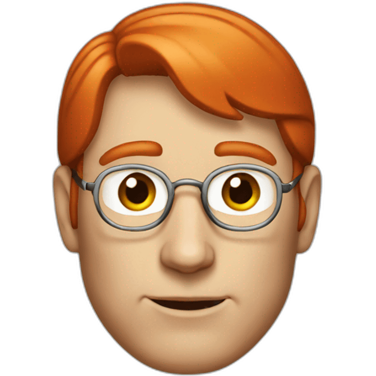 Steve Jobs with red hair emoji