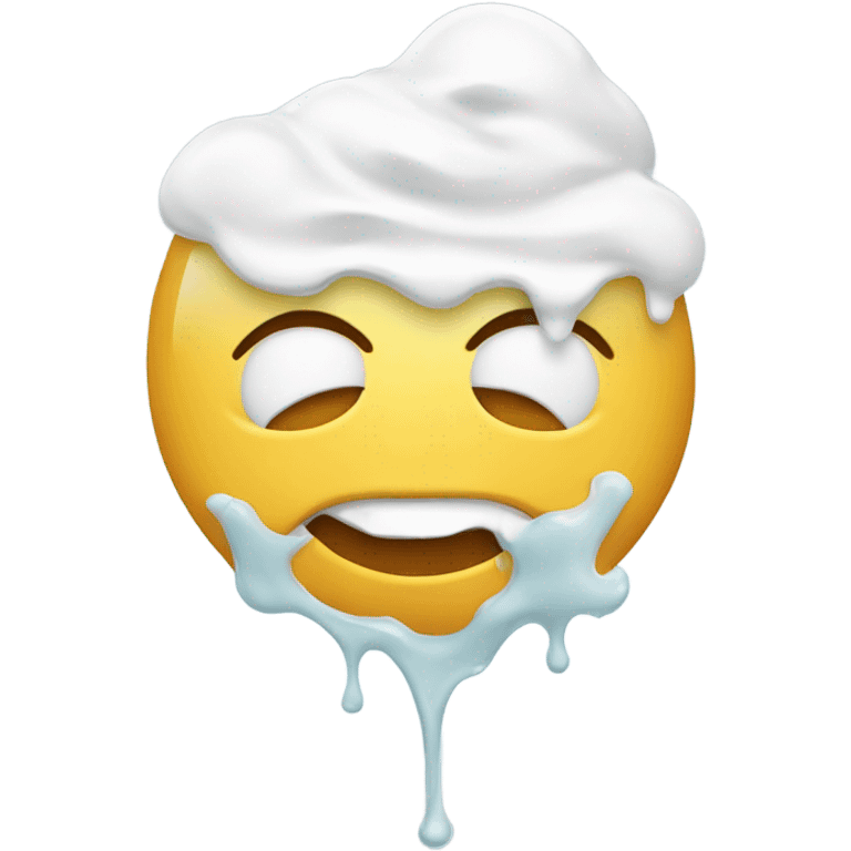 Face covered in milk liquid emoji