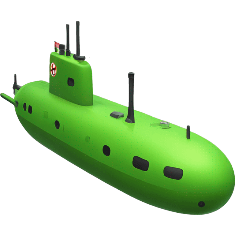 lime colored nuclear submarine emoji