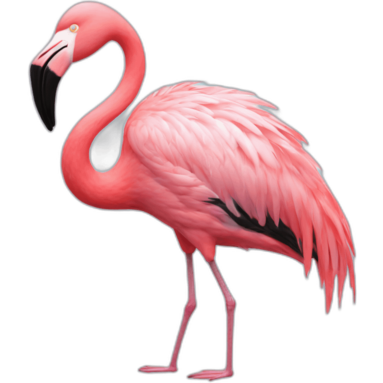 frazzled overwhelmed flamingo emoji