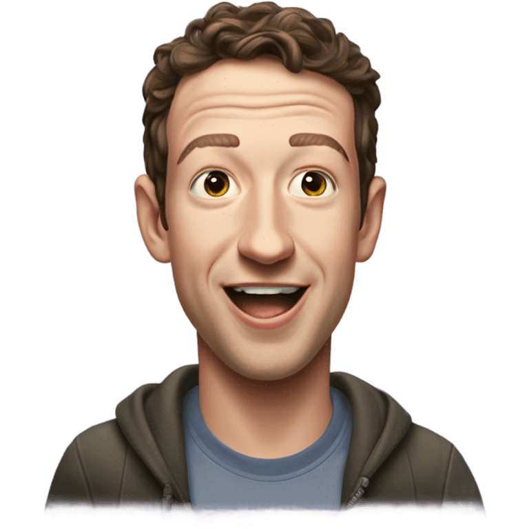 mark zuckerburg with his tongue out  emoji