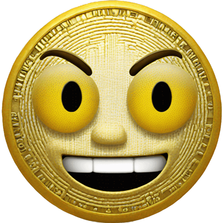 Smiley with Bitcoin Eyes emoji