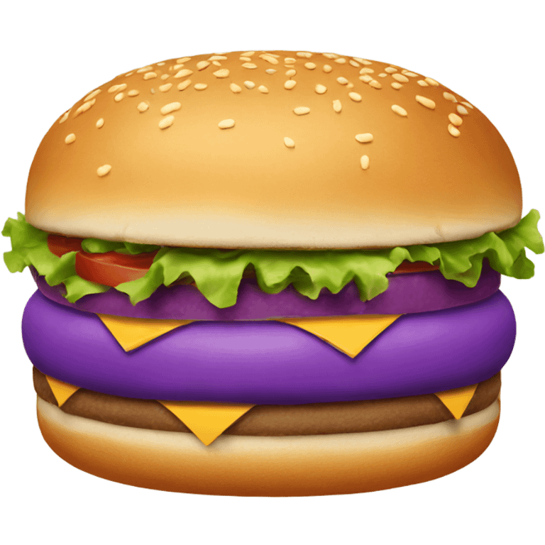 Purple burger emoji