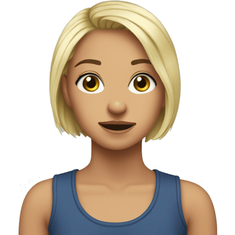 Barie with billie eillish head emoji