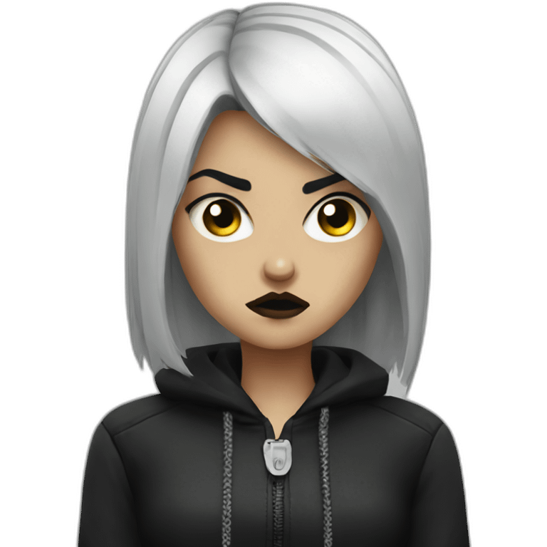 Angry goth girl emoji