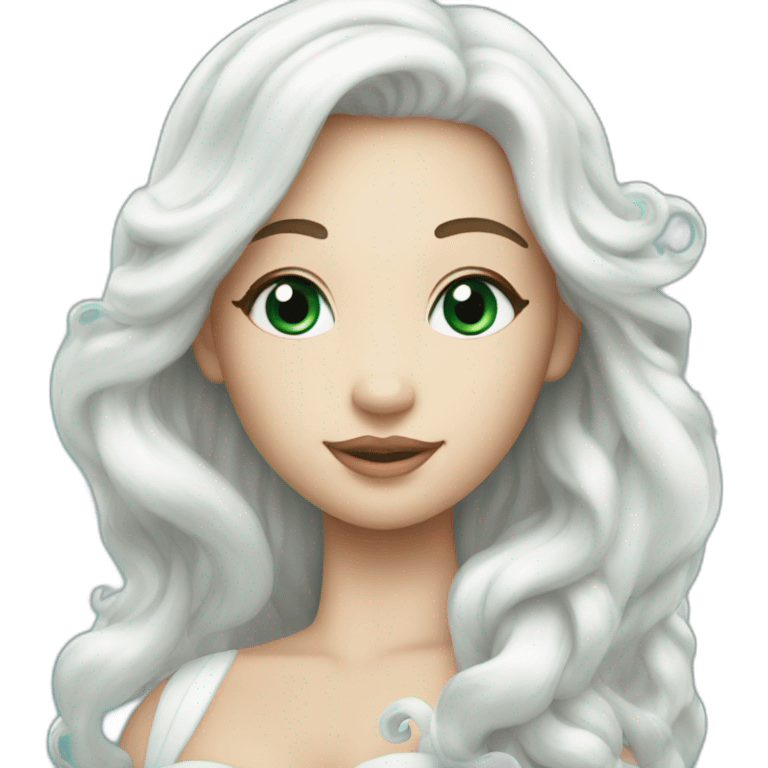 my white mermaid who serves her prince charming emoji