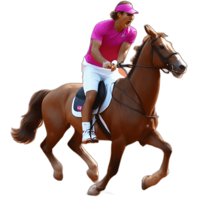 Rafael Nadal sur un chameau et Roger federer en train de tenir en laisse le chameau emoji