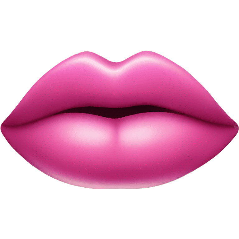 Pink kiss emoji