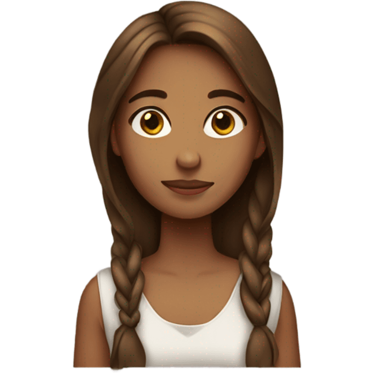 Long brown haired girl  emoji