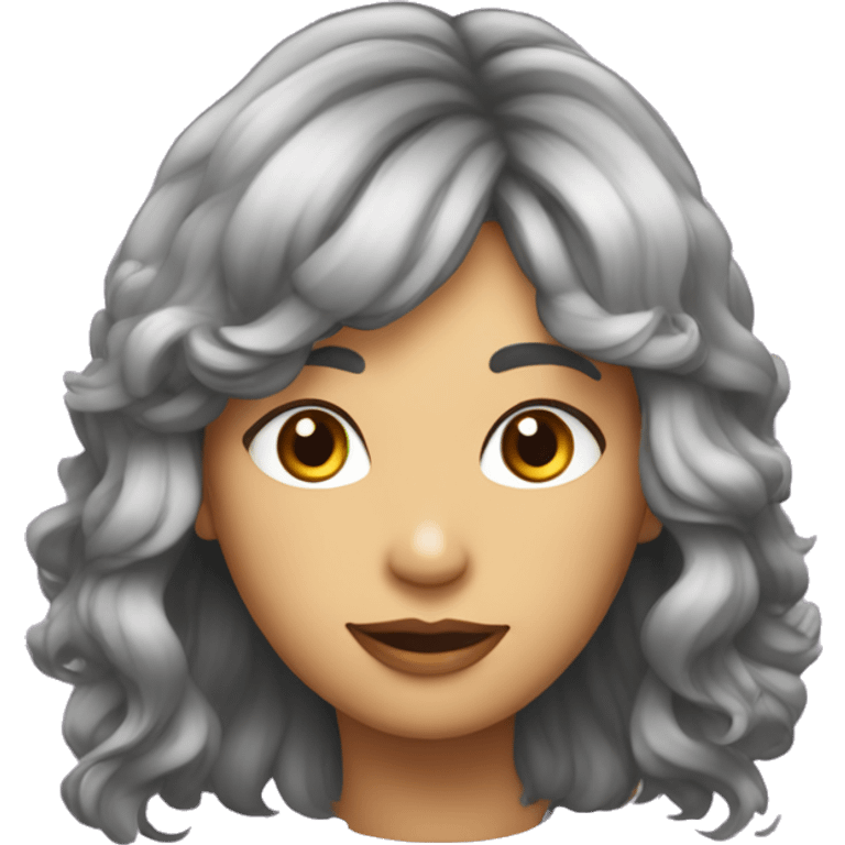 Une métisse avec beaucoup de cheveux  emoji