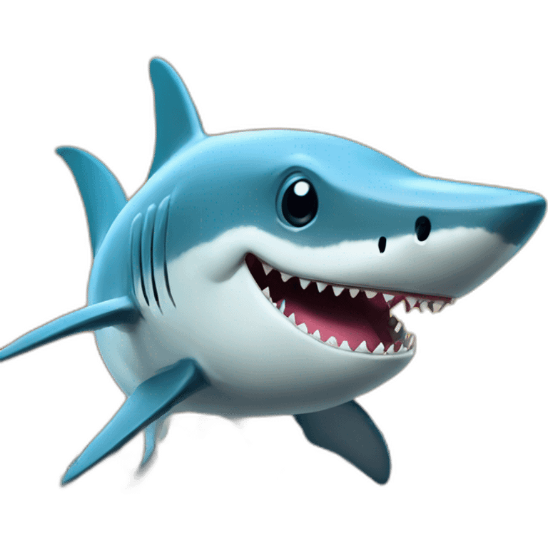 Requin sur un chat emoji