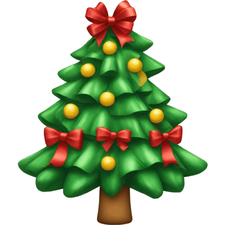 Christmas tree with bows  emoji