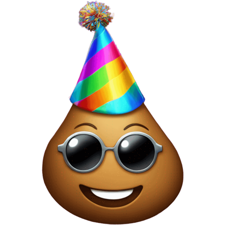 poop emoji partying emoji