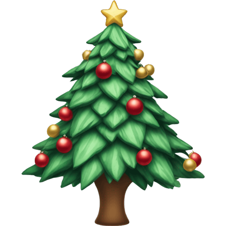 Coquette Christmas tree emoji