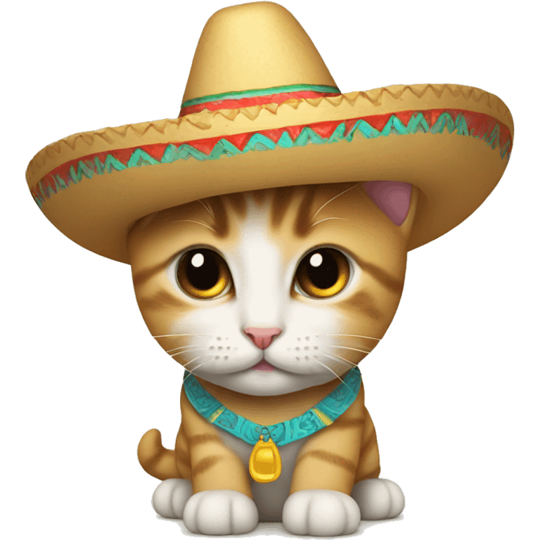 Kitten with a sombrero emoji