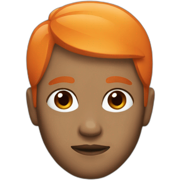 A black chinese with orange hair emoji