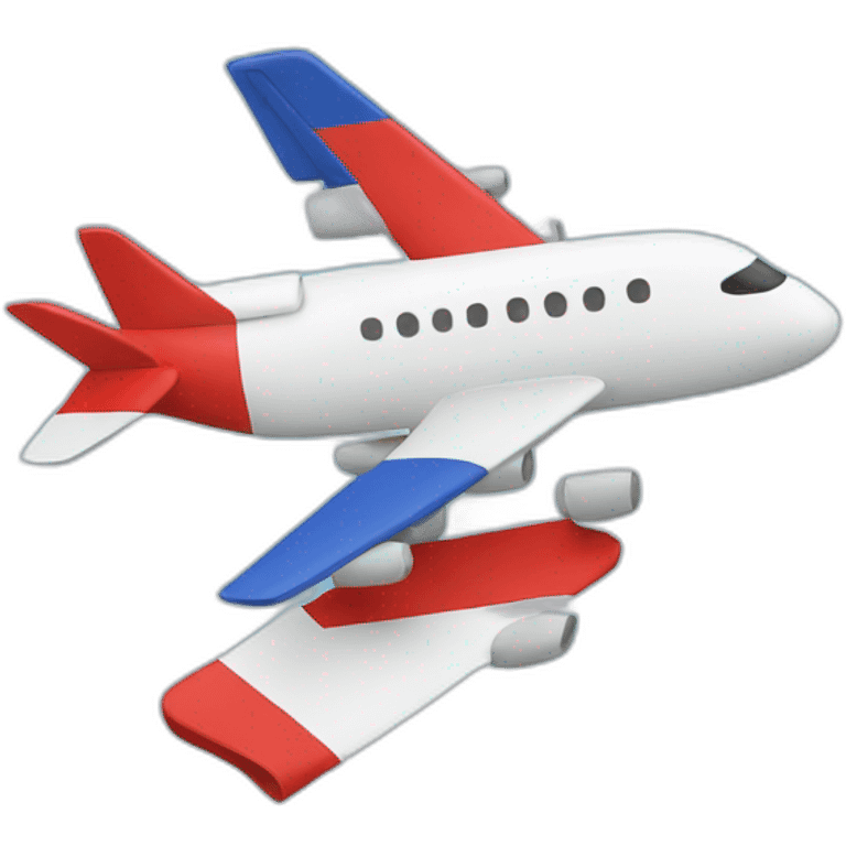 airplane and country flag emoji