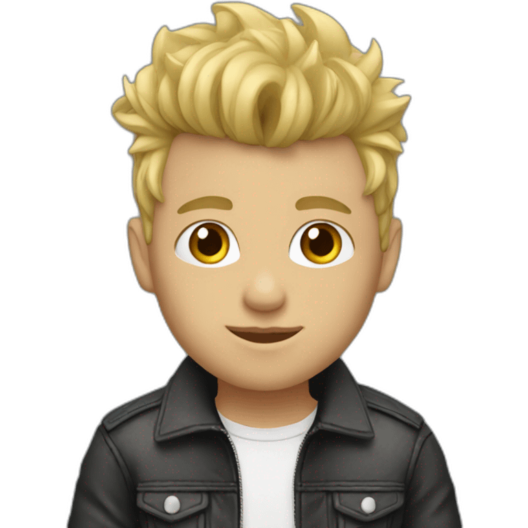 boy,Blonde Mohawk Hair,Jacket emoji