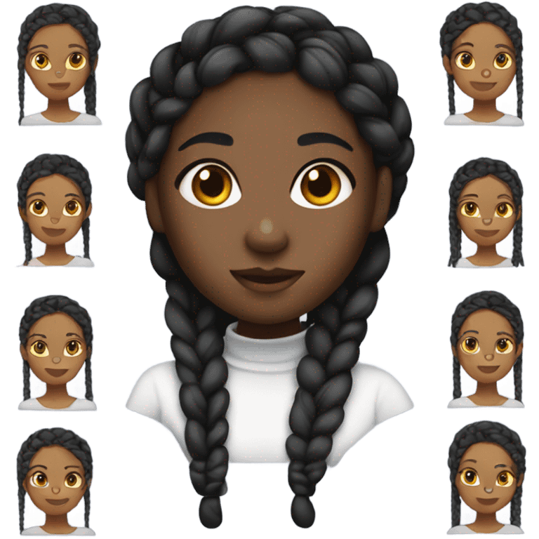 Black girl with braids emoji