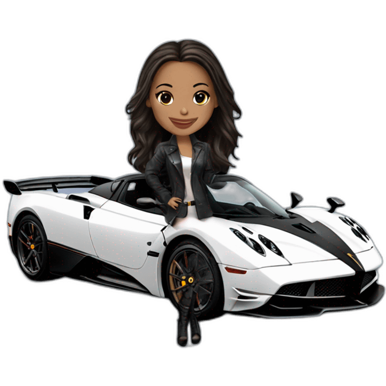 A the compagny name pagani with her famous car emoji