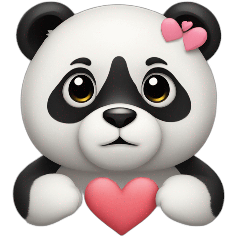 A panda saying I love you emoji