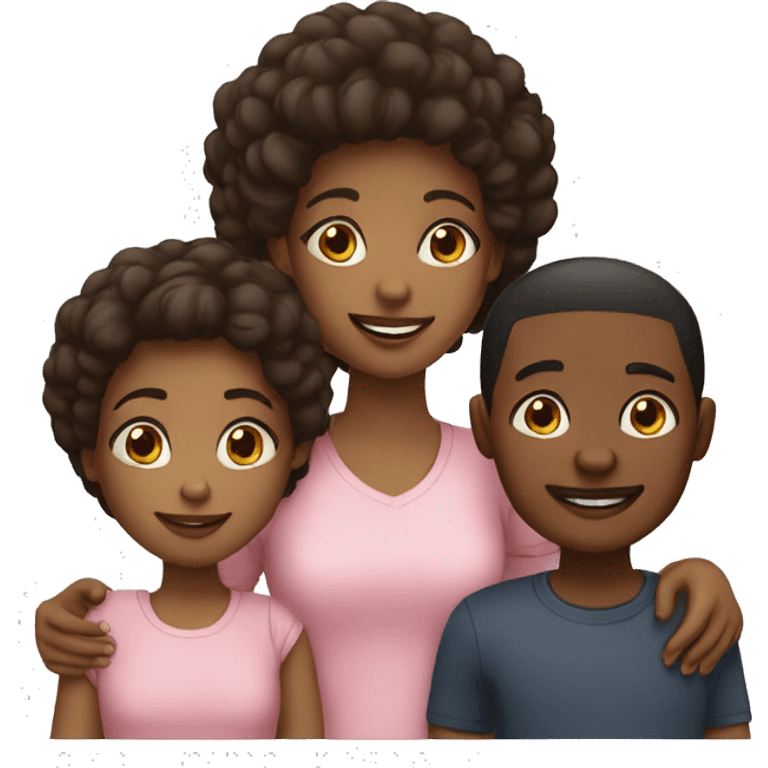 black family 2 kids, 1 boy 1 girl emoji