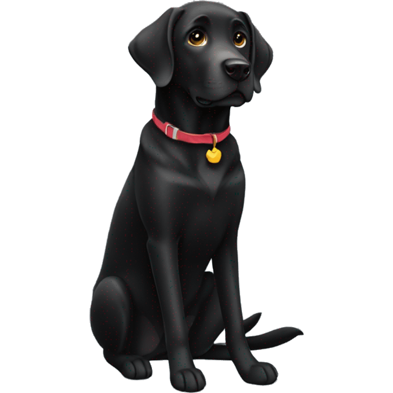 black labrador teen seated position emoji