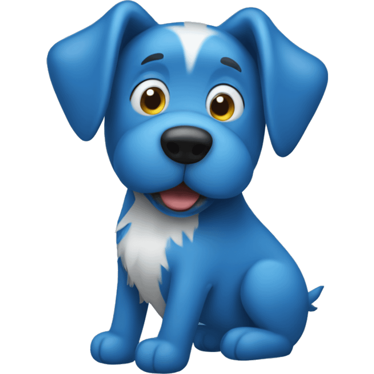 blue  dog balloon emoji