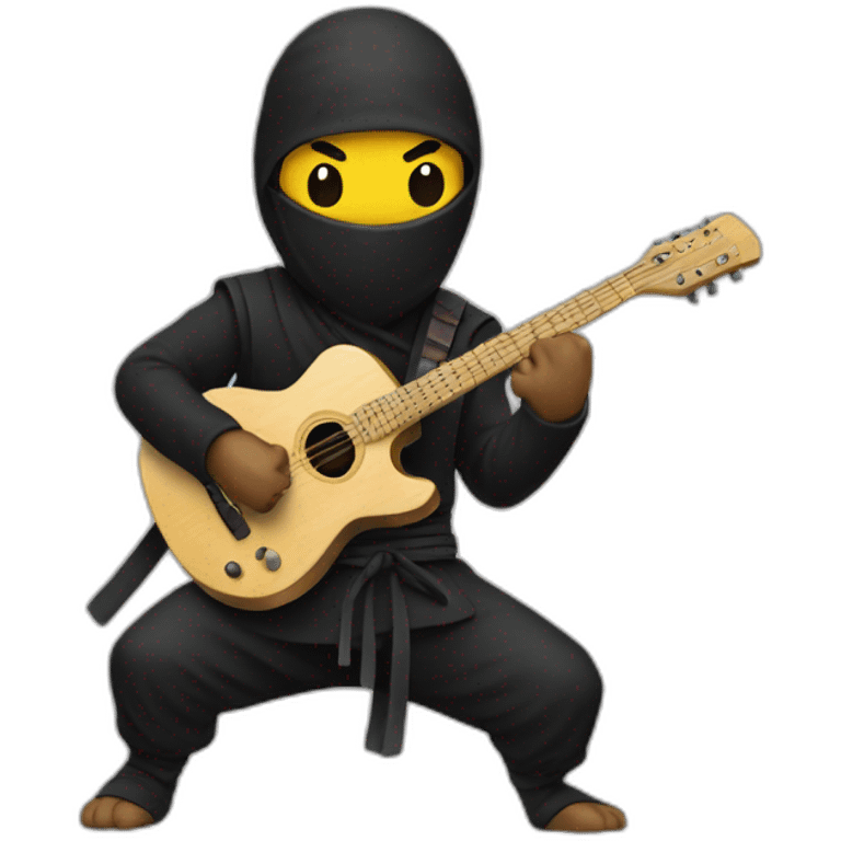 ninja playing guitar emoji