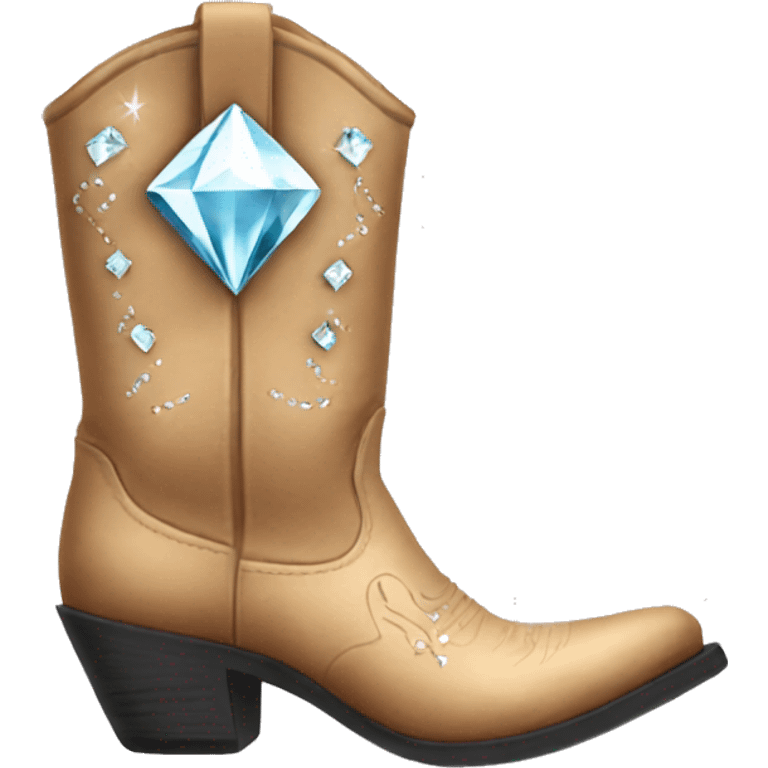 Diamond cowgirl boots emoji