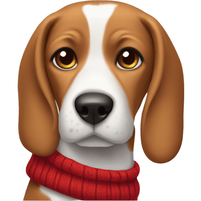 Beagle in red sweater  emoji