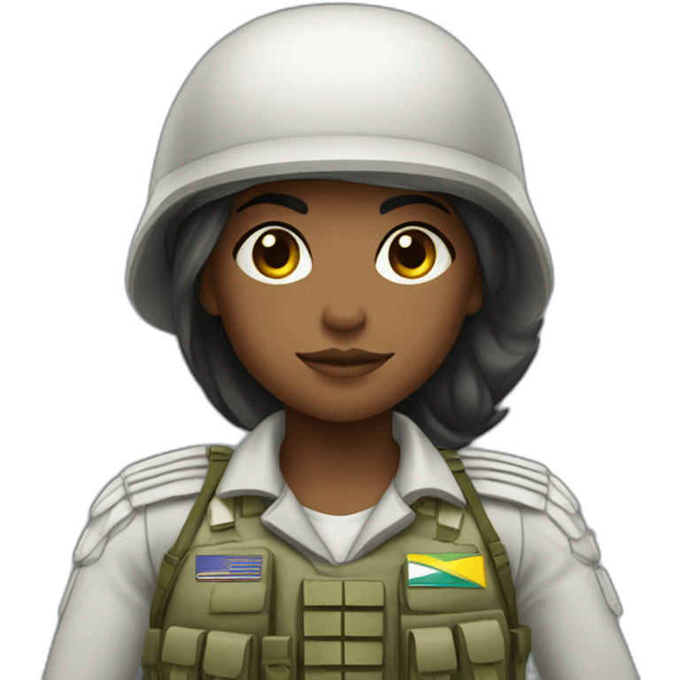 white soldier girl brazil emoji