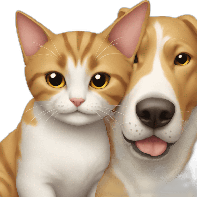 cat love dog emoji