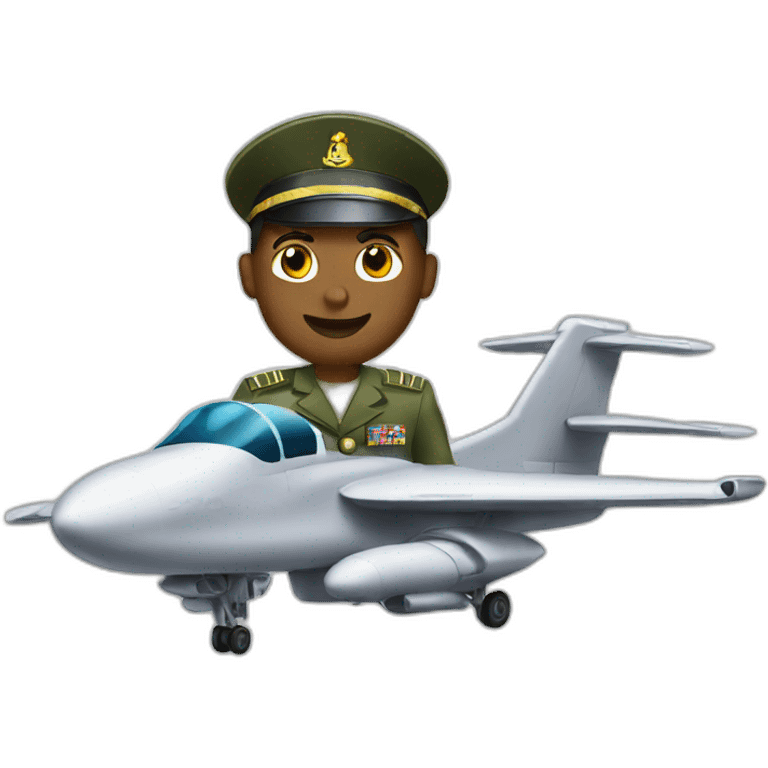 Military on a plane emoji