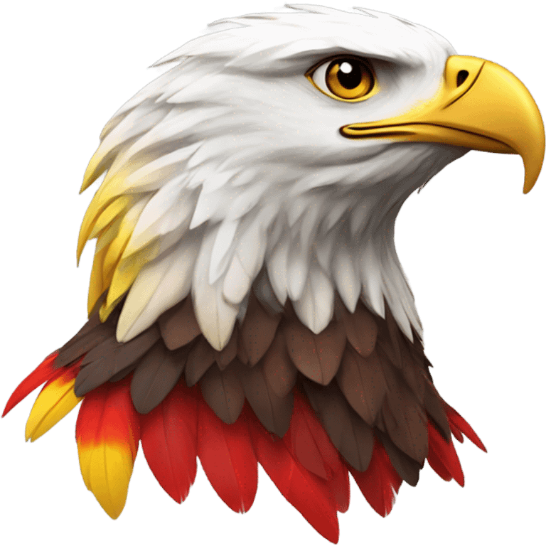 Red and yellow eagle emoji