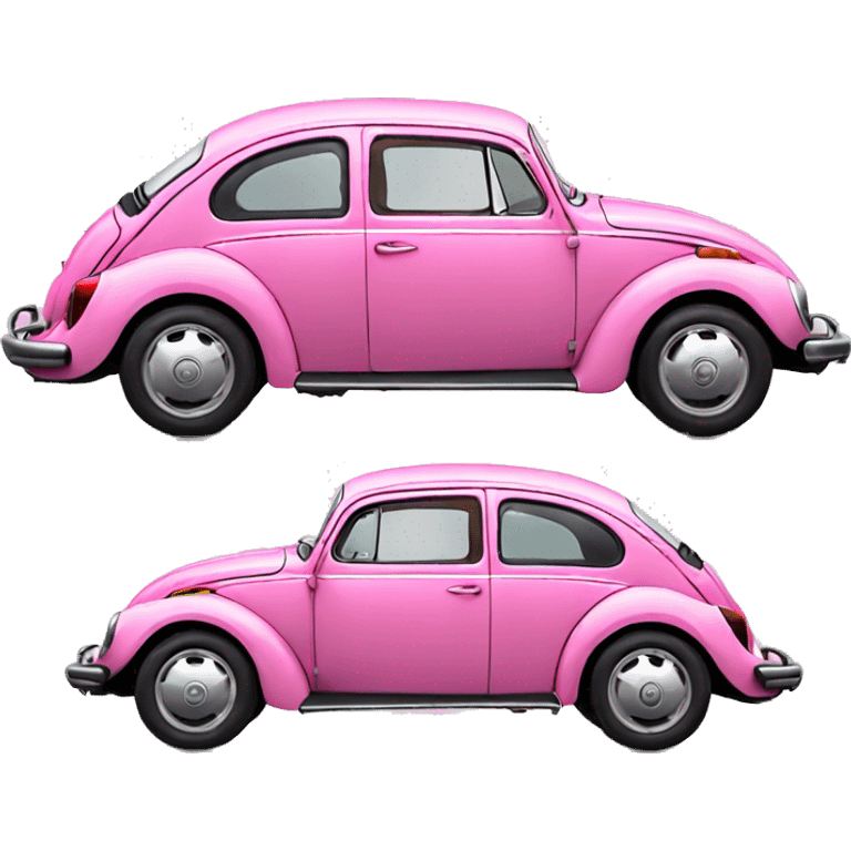 Pink Volkswagen Beetle  emoji