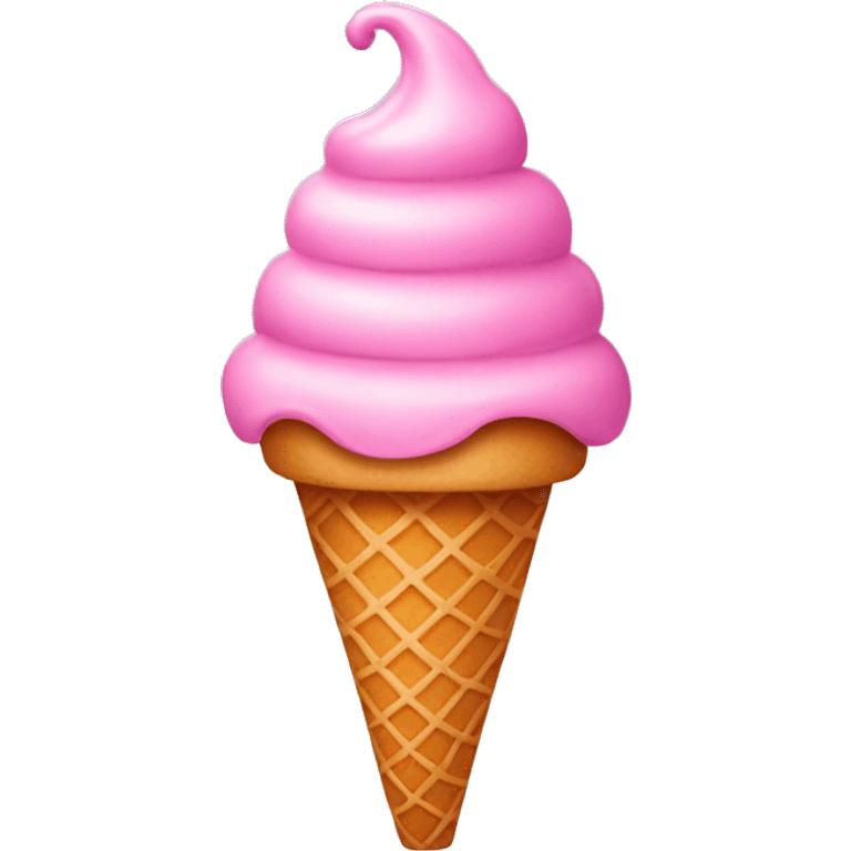 Pink ice cream cone emoji