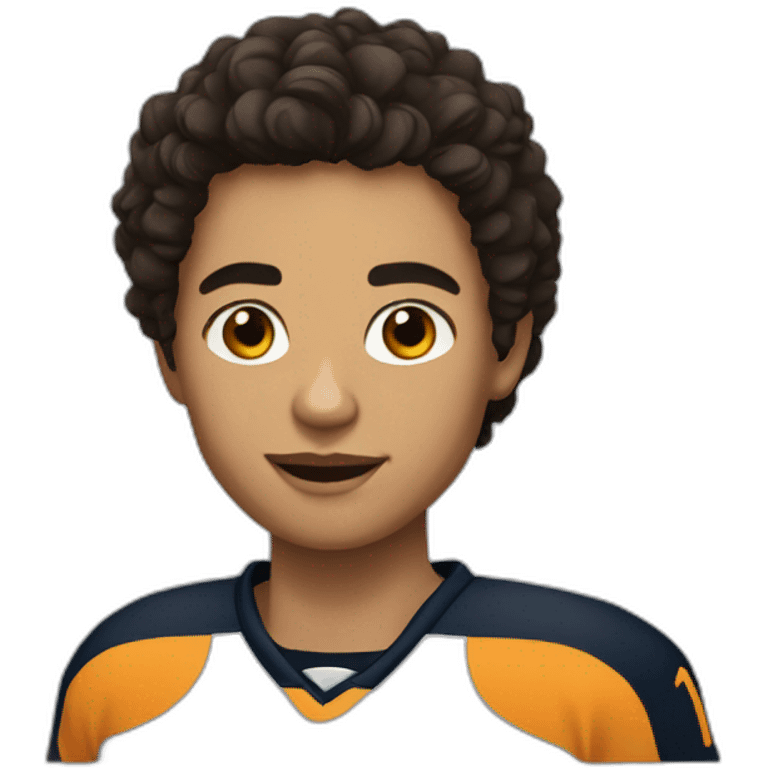 Lightskin hockey player  emoji