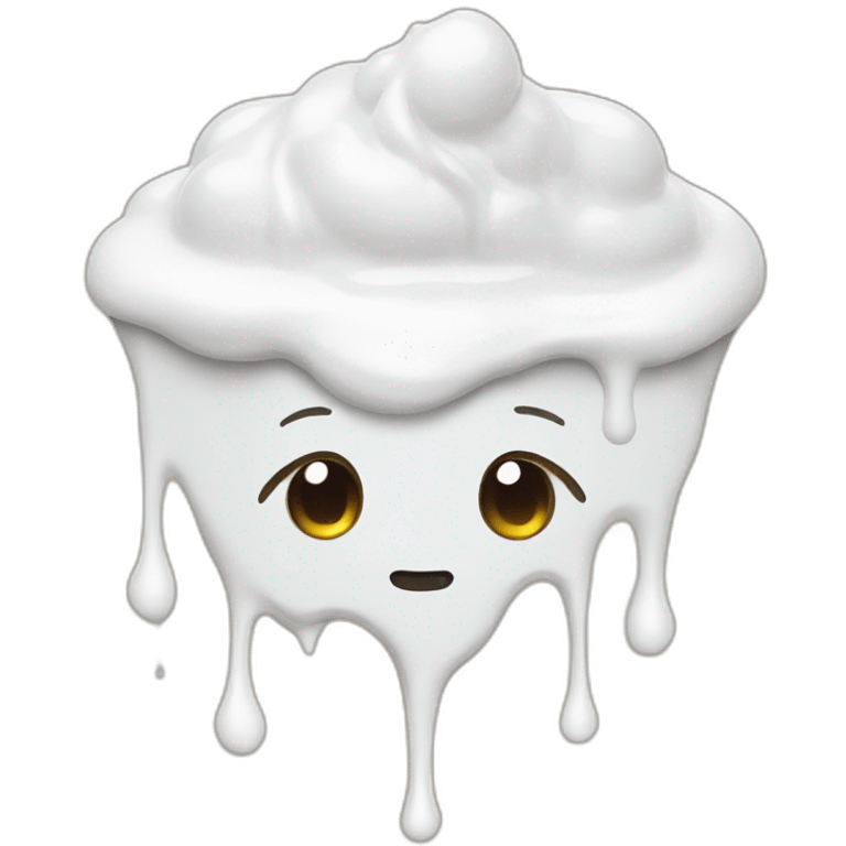 Dripping yogurt emoji face emoji