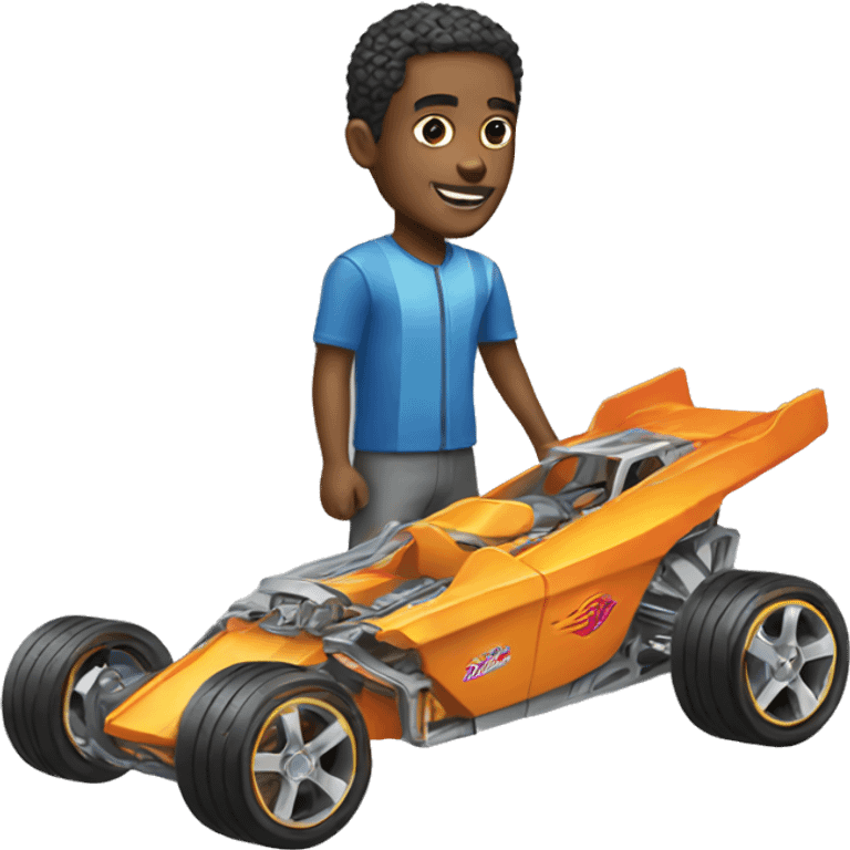 Guy with hot wheels  emoji