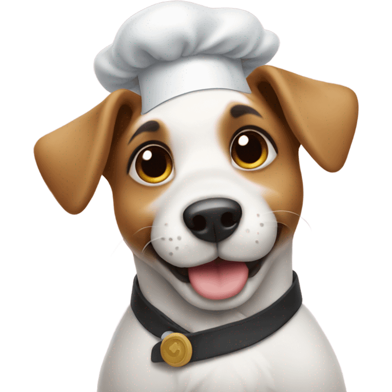 A puppy chef emoji