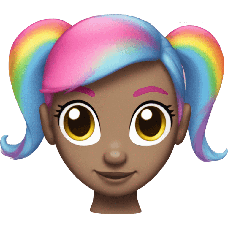 my little pony rainbow hair pink base emoji