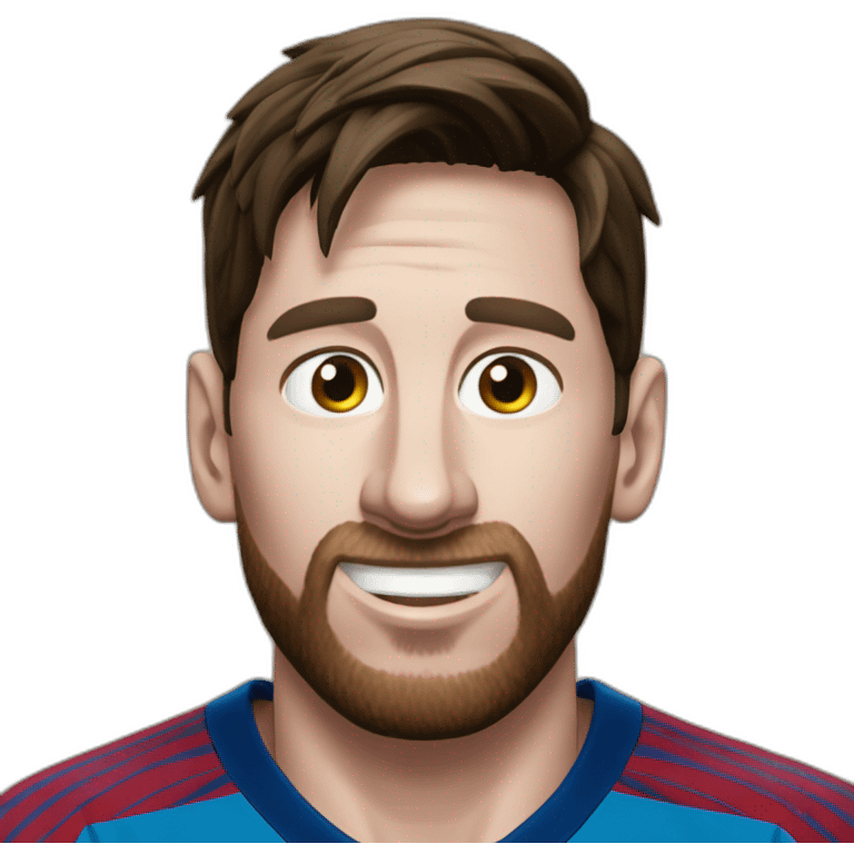 Messi chocando puño con hasbulla emoji