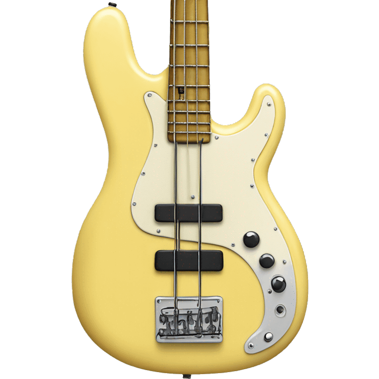 butter cream  yellow colored bass guitar emoji