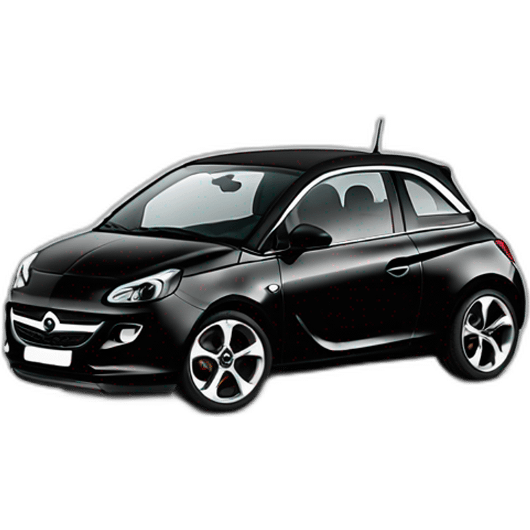 opel adam noire avec toit blanc emoji