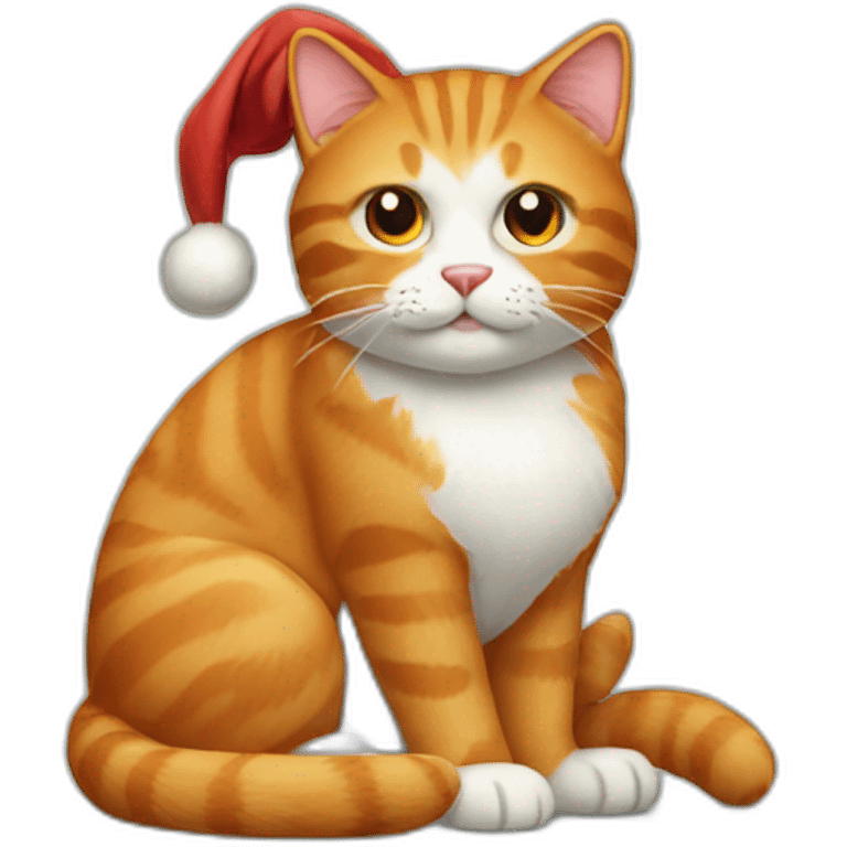 Santa clause Ginger cat  emoji