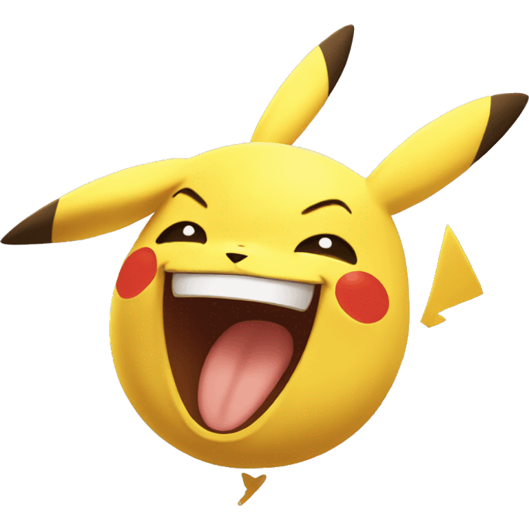 pikachu face laugh emoji