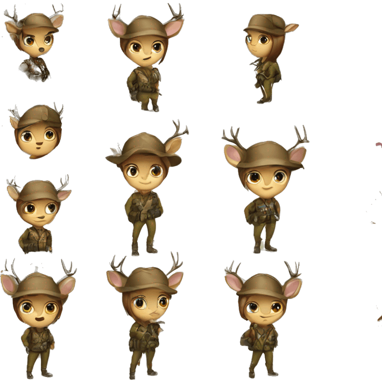 Female deer hunter with bow emoji