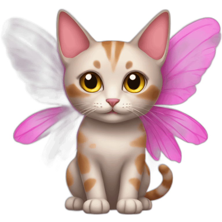 cat with pink fairy wings emoji