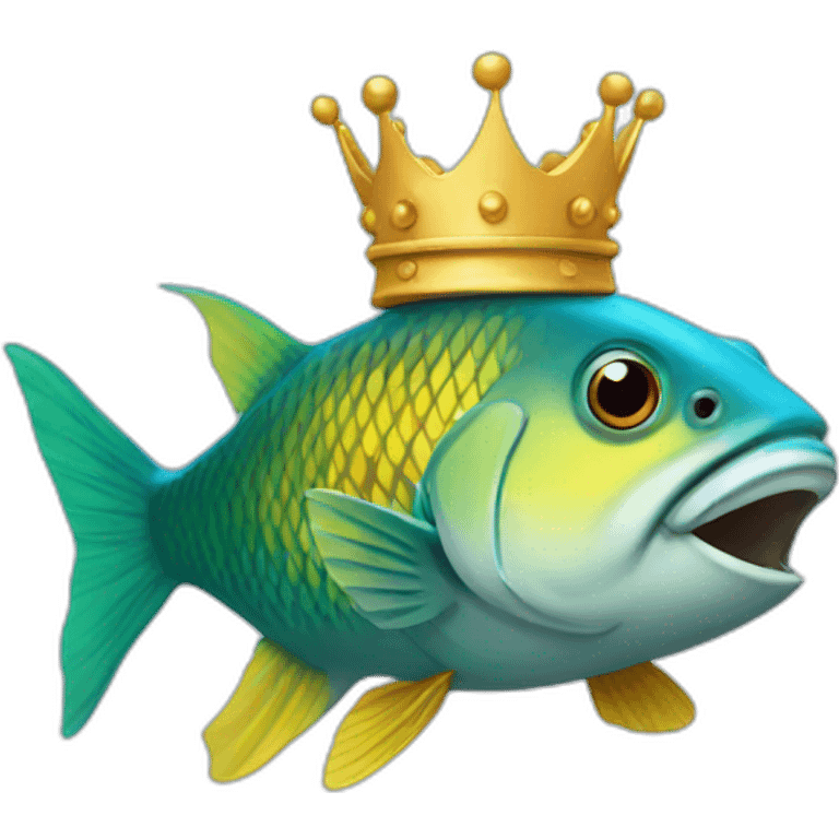 Fish with crown emoji